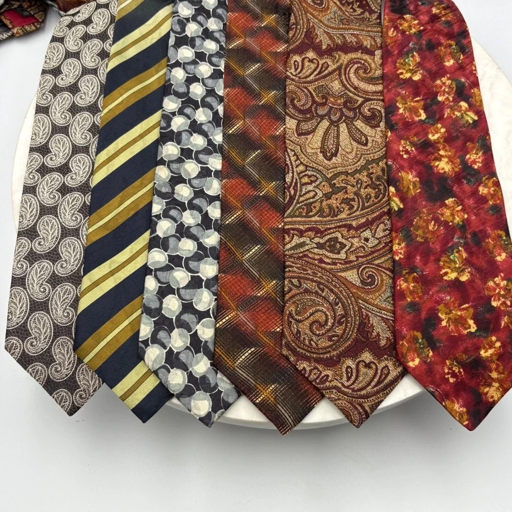 Ermenegildo Zegna‎ Silk Mens Ties Set Of 6 Italy Old Money 3.75x59-60